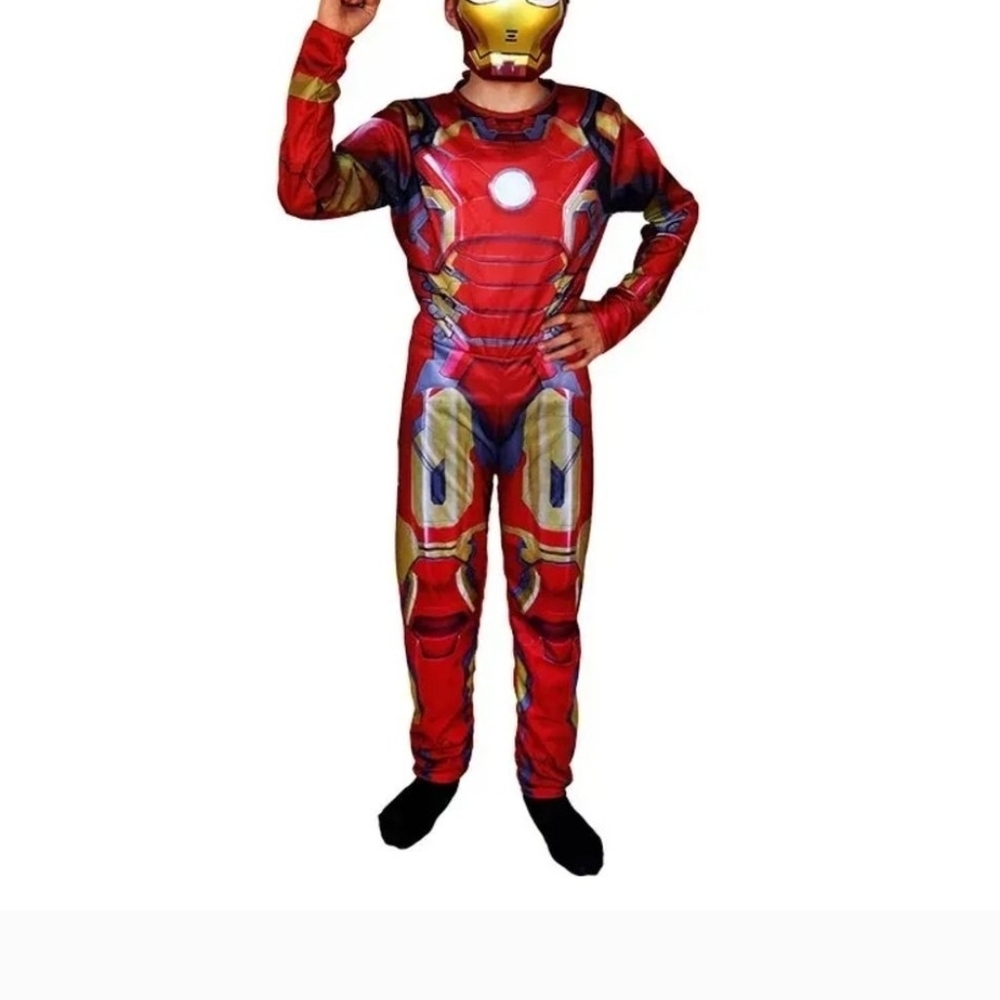 Kids Superhero Costume - Red and Gold